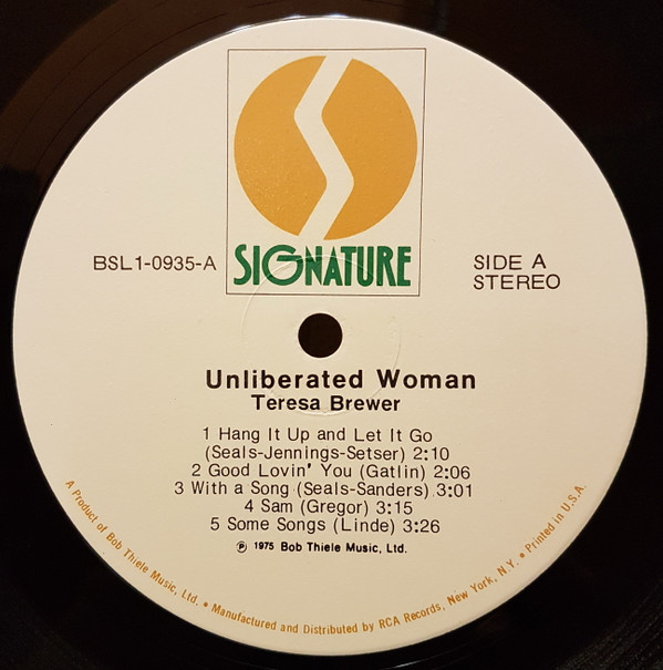 Teresa Brewer - Unliberated Woman (LP, Album) (Mint (M)) - Image 3