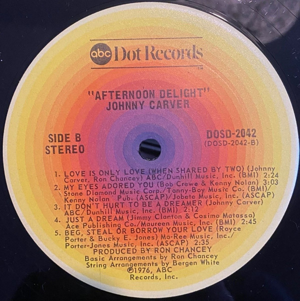 Johnny Carver - Afternoon Delight (LP, Album) (Mint (M)) - Image 4