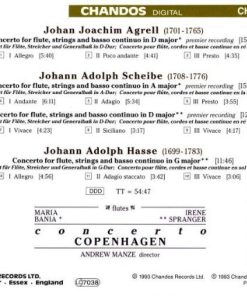 Alternative view of Johann Adolph Scheibe, Johan Agrell, Johann Adolf Hasse, Concerto Copenhagen, Maria Bania, Irene Spranger - Flute Concertos (CD, Album) (Near Mint (NM or M-))