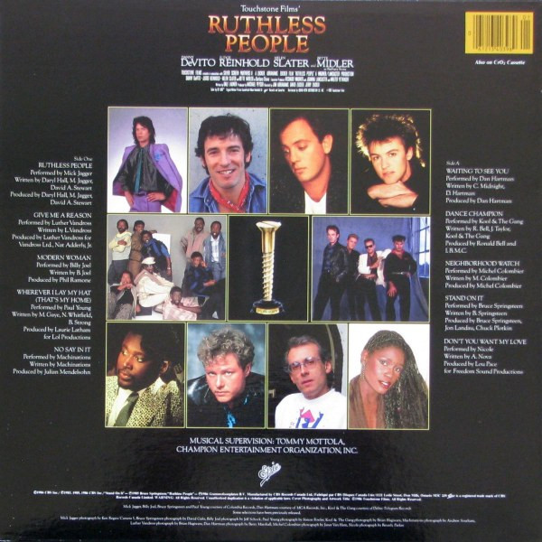 Various - Ruthless People: The Original Motion Picture Soundtrack (LP, Album, Comp) (Mint (M)) - Image 2