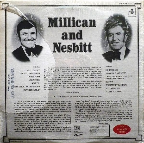 Millican & Nesbitt - Millican And Nesbitt (LP, Album) (Mint (M)) - Image 2