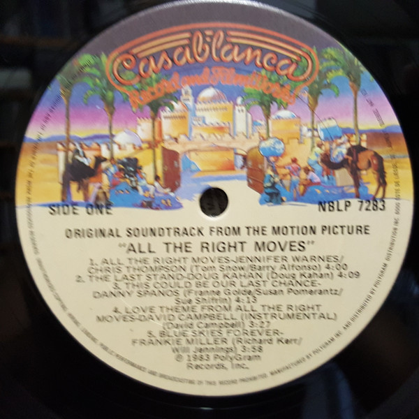 Various - All The Right Moves - Original Soundtrack From The Motion Picture (LP, Album) (Mint (M)) - Image 3