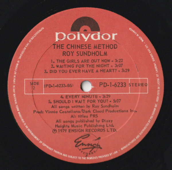 Roy Sundholm - The Chinese Method (LP, Album) (Mint (M)) - Image 4
