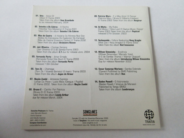 Various - Trama Sampler (CD, Promo, Smplr, Car) (Near Mint (NM or M-)) - Image 2