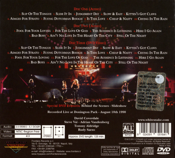 Whitesnake - Live At Donington 1990 (Special Edition Box Set 2CD/DVD) (2xCD, Album + DVD-V, NTSC + S/Edition, Dig) (Near Mint (NM or M-)) - Image 2