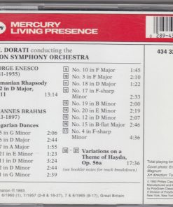 Alternative view of George Enescu, Johannes Brahms, Antal Dorati, London Symphony Orchestra - Dorati Conducts Brahms And Enesco (CD, Comp) (Near Mint (NM or M-))