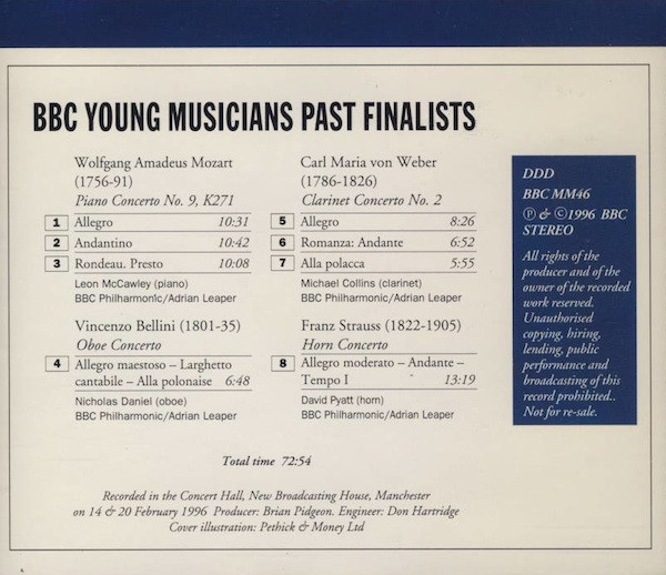 Various - BBC Young Musicians Past Finalists (CD, Album) (Near Mint (NM or M-)) - Image 2