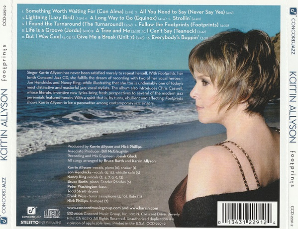 Karrin Allyson - Footprints (CD, Album) (Near Mint (NM or M-)) - Image 2