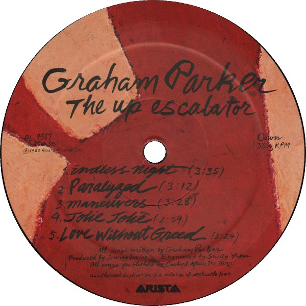 Graham Parker - The Up Escalator (LP, Album, Ter) (Mint (M)) - Image 4