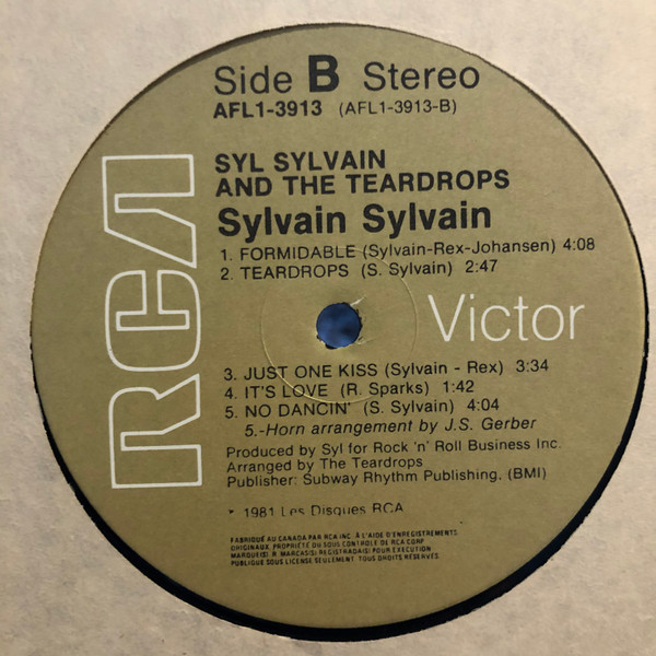 Sylvain Sylvain - Syl Sylvain And The Teardrops (LP, Album) (Mint (M)) - Image 4