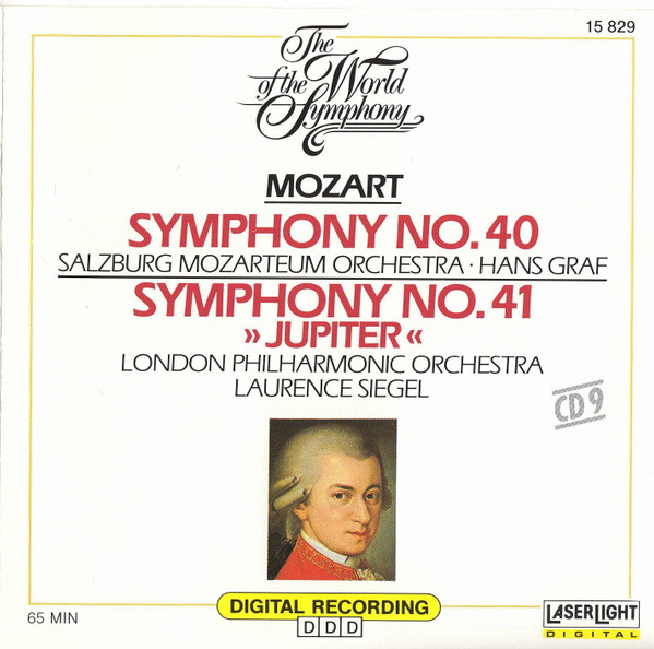 Wolfgang Amadeus Mozart - Hans Graf, Das Mozarteum Orchester Salzburg / Laurence Siegel, London Philharmonic Orchestra (2) - The World Of The Symphony Vol. 9: Symphonies 40 & 41 (CD, Comp) (Near Mint (NM or M-))
