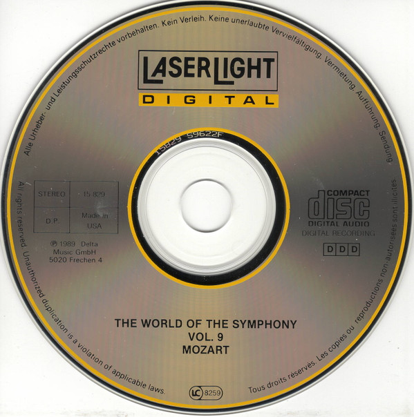 Wolfgang Amadeus Mozart - Hans Graf, Das Mozarteum Orchester Salzburg / Laurence Siegel, London Philharmonic Orchestra (2) - The World Of The Symphony Vol. 9: Symphonies 40 & 41 (CD, Comp) (Near Mint (NM or M-)) - Image 3