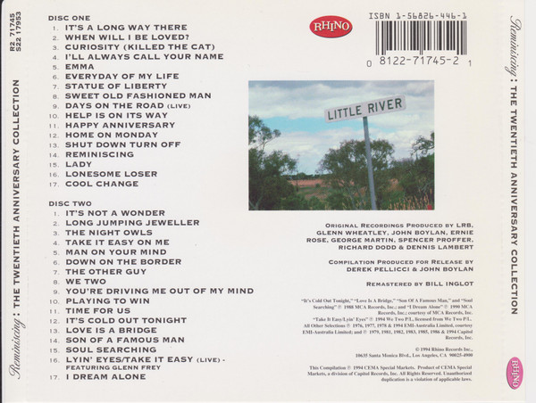 Little River Band - Reminiscing: The Twentieth Anniversary Collection (2xCD, Comp, RM) (Near Mint (NM or M-)) - Image 2