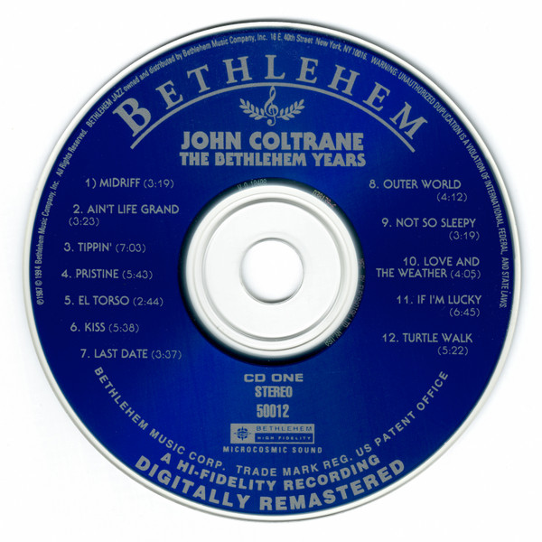 John Coltrane - The Bethlehem Years (2xCD, Comp, RM) (Near Mint (NM or M-)) - Image 3
