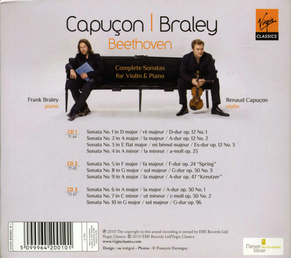 Ludwig van Beethoven, Renaud Capuçon, Frank Braley - Complete Sonatas For Violin & Piano (3xCD) (Near Mint (NM or M-)) - Image 2