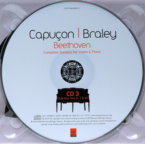 Ludwig van Beethoven, Renaud Capuçon, Frank Braley - Complete Sonatas For Violin & Piano (3xCD) (Near Mint (NM or M-)) - Image 5