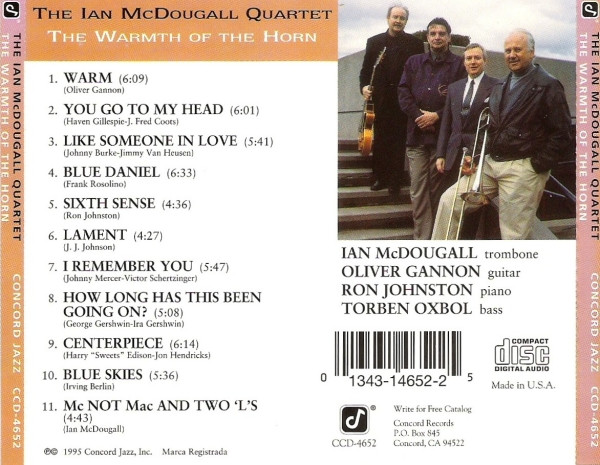 The Ian McDougall Quartet - The Warmth Of The Horn (CD, Album) (Near Mint (NM or M-)) - Image 3