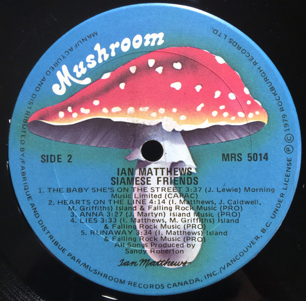 Iain Matthews - Siamese Friends (LP, Album) (Mint (M)) - Image 3