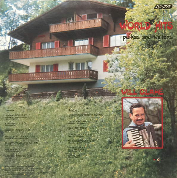 Will Glahé - World Hits Polkas And Waltzes (LP, Comp) (Mint (M)) - Image 2