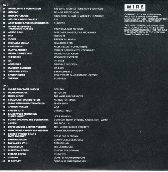Various - The Wire Tapper 12 (2xCD, Comp) (Near Mint (NM or M-)) - Image 4