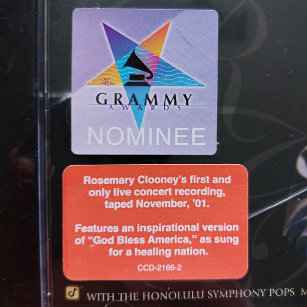 Rosemary Clooney - The Last Concert (CD, Album) (Near Mint (NM or M-)) - Image 2