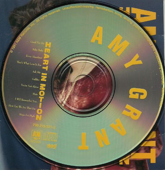 Amy Grant - Heart In Motion (CD, Album) (Near Mint (NM or M-)) - Image 2