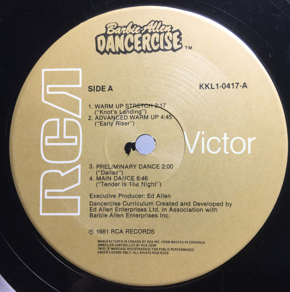 Barbie Allen - Dancercise (LP) (Mint (M)) - Image 3