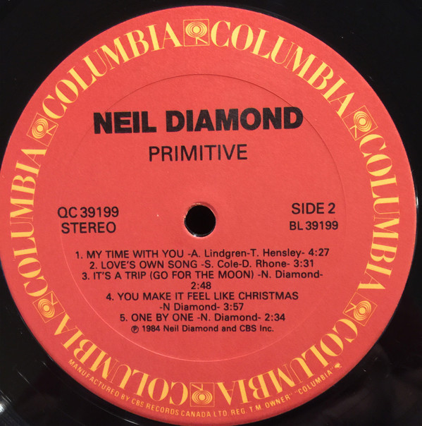 Neil Diamond - Primitive (LP, Album) (Mint (M)) - Image 4