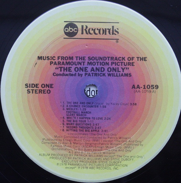 Patrick Williams - The One And Only (Music From The Soundtrack Of The Paramount Motion Picture) (LP, Album) (Mint (M)) - Image 3