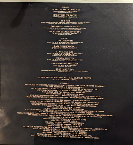 Neil Diamond - The Best Years Of Our Lives (LP, Album) (Mint (M)) - Image 4