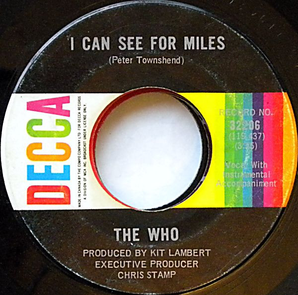 The Who - I Can See For Miles (7", Single) (Very Good Plus (VG+))