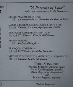 Alternative view of Sonnerie : Monica Huggett, Sarah Cunningham, Mitzi Meyerson With Nancy Argenta - A Portrait Of Love (CD, Album) (Near Mint (NM or M-))