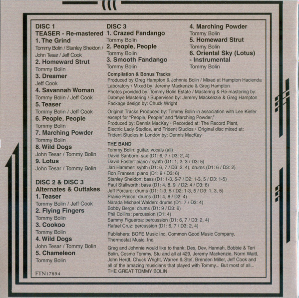 Tommy Bolin - The Definitive Teaser Collector's Edition (Box, Album, RM + 5xCD) (Near Mint (NM or M-)) - Image 5