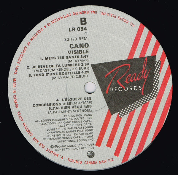 Cano - Visible (LP, Album) (Mint (M)) - Image 4
