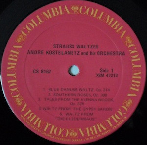 André Kostelanetz And His Orchestra - Strauss Waltzes (LP, Album, RE) (Mint (M)) - Image 3