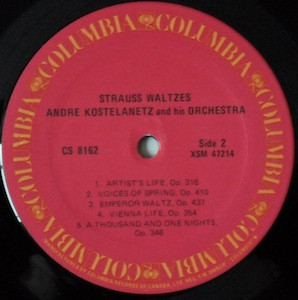 André Kostelanetz And His Orchestra - Strauss Waltzes (LP, Album, RE) (Mint (M)) - Image 4
