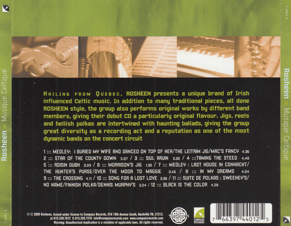 Rosheen - Musique Celtique (CD, Album) (Near Mint (NM or M-)) - Image 2