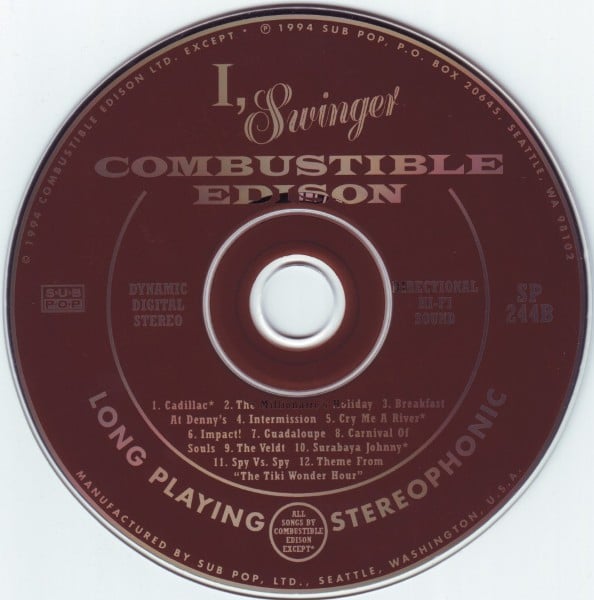 Combustible Edison - I, Swinger (CD, Album) (Near Mint (NM or M-)) - Image 3