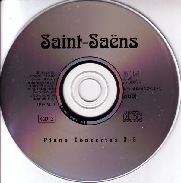 Camille Saint-Saëns - The Complete 5 Piano Concertos (3xCD, Comp) (Near Mint (NM or M-)) - Image 4