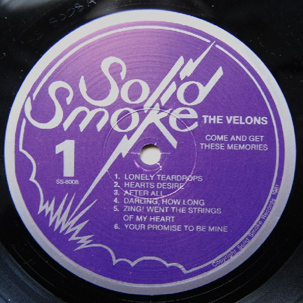The Velons - Come And Get These Memories (LP, Comp) (Mint (M)) - Image 3