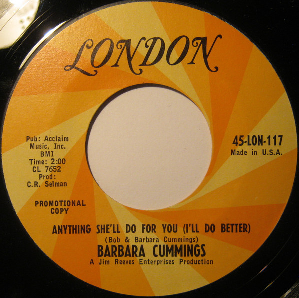 Barbara Cummings - Three Little Fools (7", Single, Promo) (Very Good (VG)) - Image 2