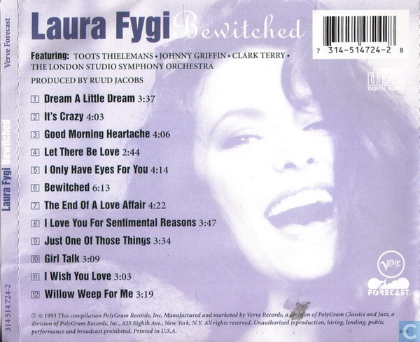 Laura Fygi - Bewitched (CD, Comp) (Near Mint (NM or M-)) - Image 2