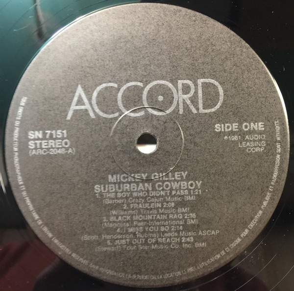 Mickey Gilley - Suburban Cowboy (LP, Comp) (Mint (M)) - Image 3