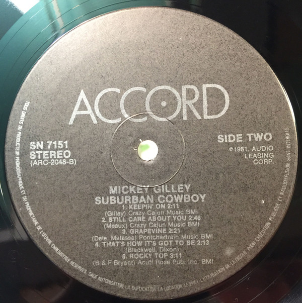 Mickey Gilley - Suburban Cowboy (LP, Comp) (Mint (M)) - Image 4