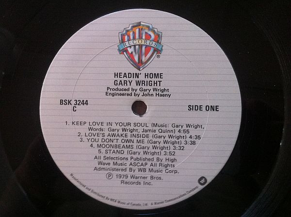 Gary Wright - Headin' Home (LP, Album) (Mint (M)) - Image 3