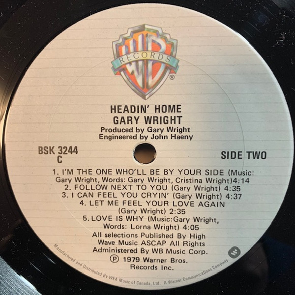 Gary Wright - Headin' Home (LP, Album) (Mint (M)) - Image 4