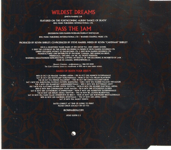 Iron Maiden - Wildest Dreams (CD, Single, Copy Prot.) (Near Mint (NM or M-)) - Image 2