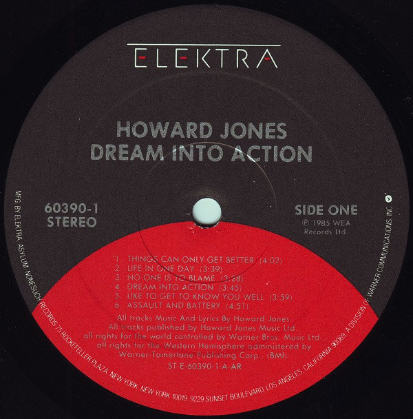 Howard Jones - Dream Into Action (LP, Album, All) (Mint (M)) - Image 3