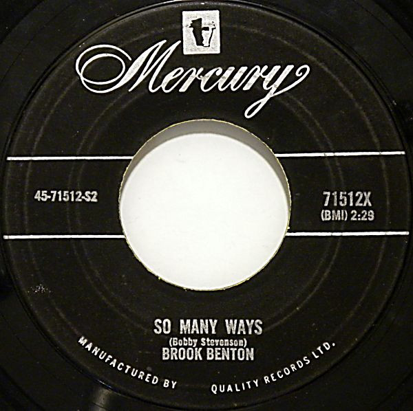 Brook Benton - I Want You Forever / So Many Ways (7", Single) (Near Mint (NM or M-)) - Image 2