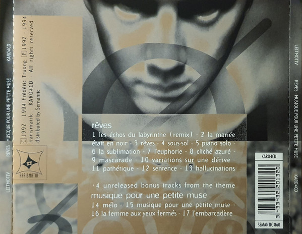 Leitmotiv - Rêves - Musique Pour Une Petite Muse (CD, Album, RE) (Near Mint (NM or M-)) - Image 3